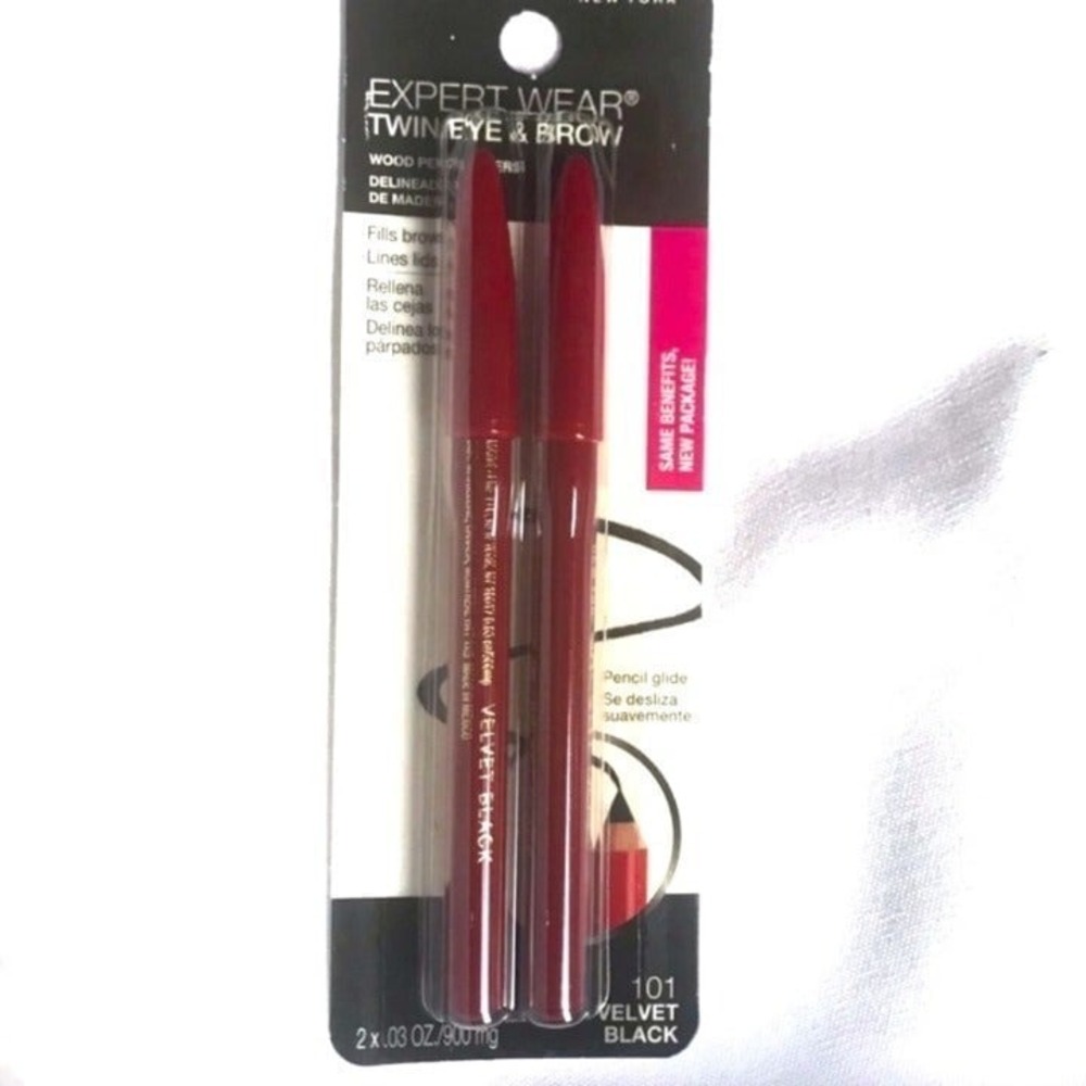 Maybelline NY Expert Wear Eyebrow & Eyeliner Pens 101 Velvet Black‎